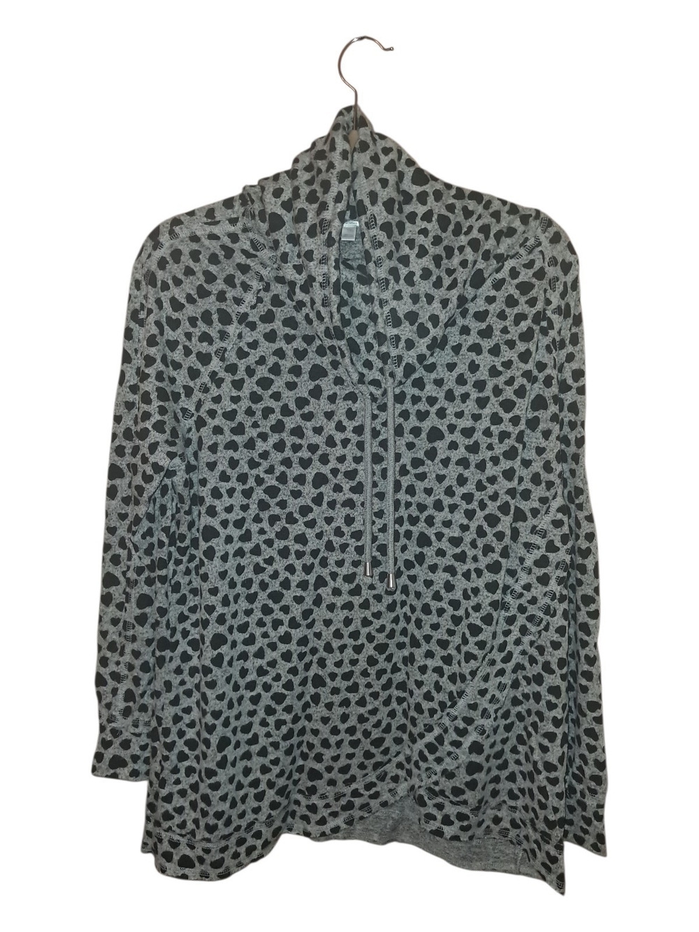 Chelsea & Theodore Gray Heart-Print Pullover Hoodie - Picture 3 of 3